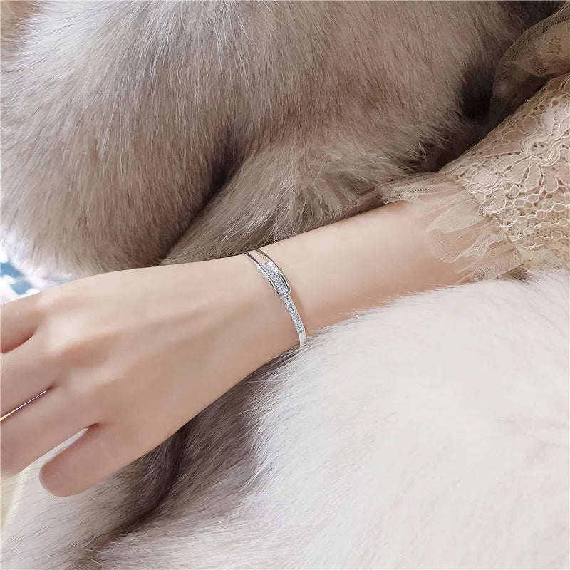 Braccialett Sterling Silver Open Cuff – Eleganza Eterna