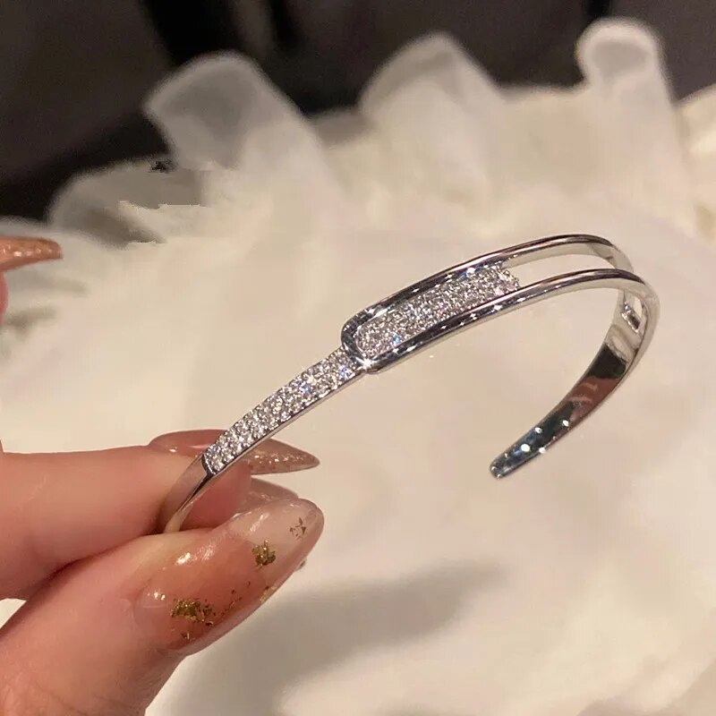 Braccialett Sterling Silver Open Cuff – Eleganza Eterna