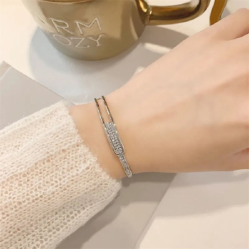 Braccialett Sterling Silver Open Cuff – Eleganza Eterna