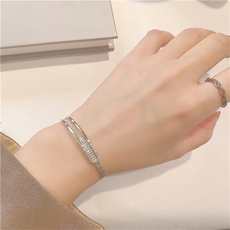 Braccialett Sterling Silver Open Cuff – Eleganza Eterna