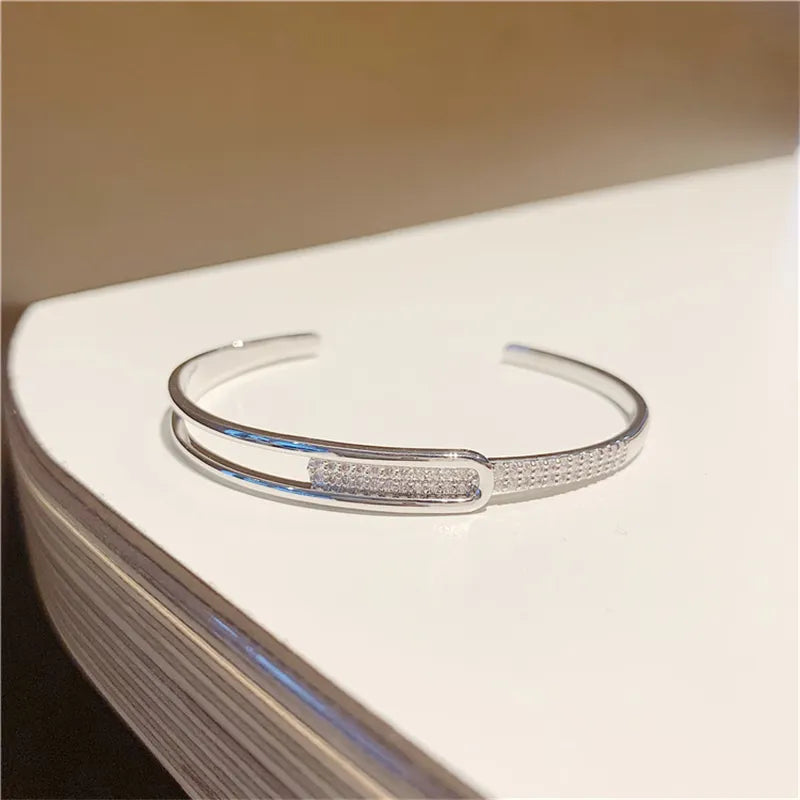 Braccialett Sterling Silver Open Cuff – Eleganza Eterna