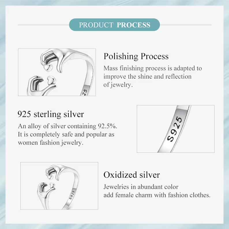 Anello tal-Imħabba Ġoġob f’925 Sterling Silver