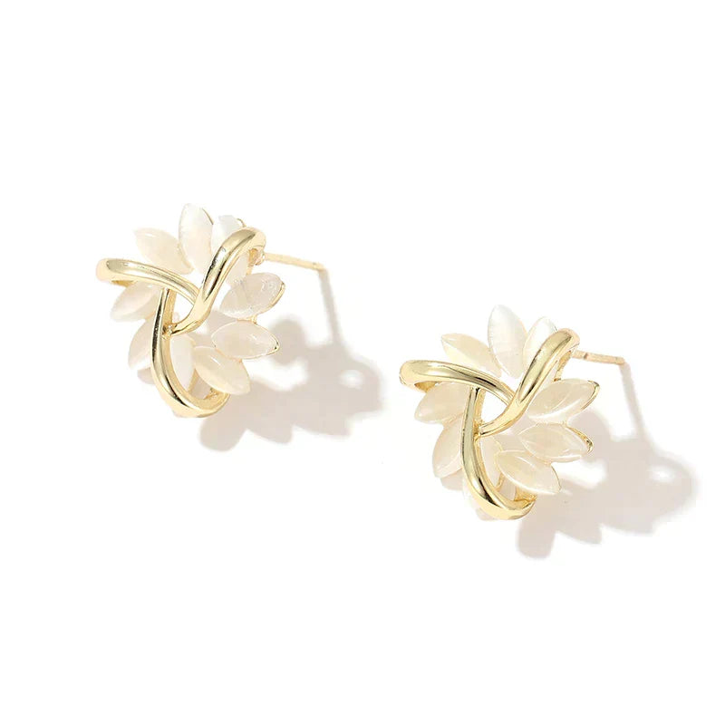 Tori™ – Earrings tal-Fjura bi-Ġebla Imqaxxra