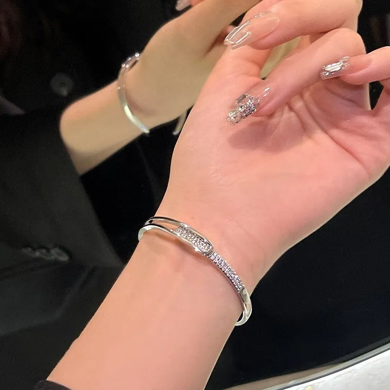 Braccialett Sterling Silver Open Cuff – Eleganza Eterna