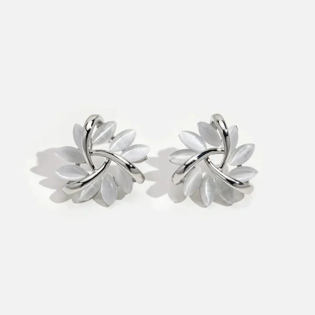 Tori™ – Earrings tal-Fjura bi-Ġebla Imqaxxra