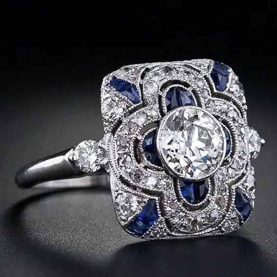 Rang Klassiku f’Fidda ma’ Zirconia Blu